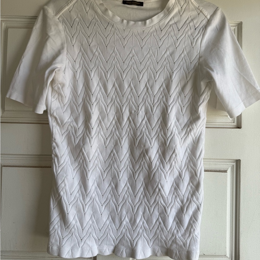 Louis Vuitton Uniformed White Short Sleeve Top